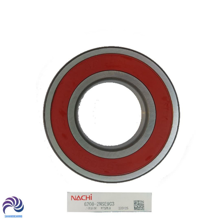 بلبرینگ 6208 واشرلاستیکی 2RS دوربالا C3 برند ناچی ژاپن اصلی