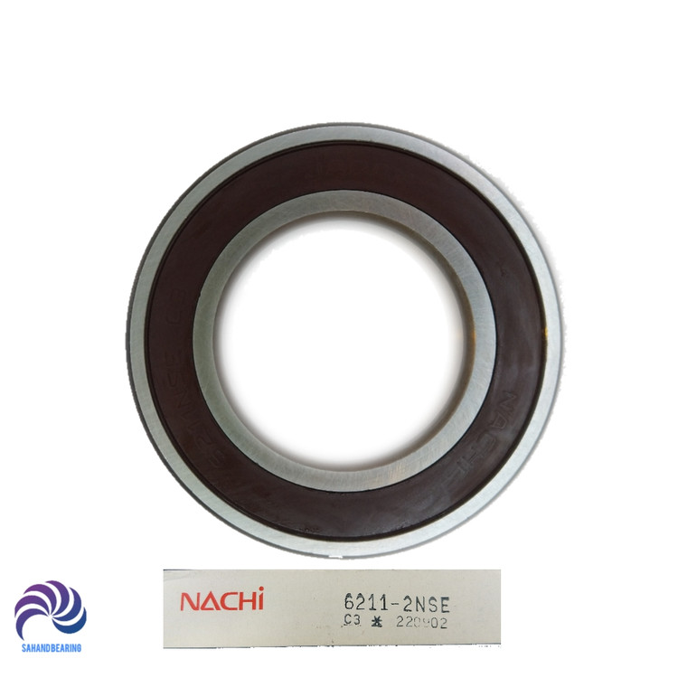 بلبرینگ 6211 واشرلاستیکی 2RS دوربالا C3 برند NACHI ژاپن اصلی