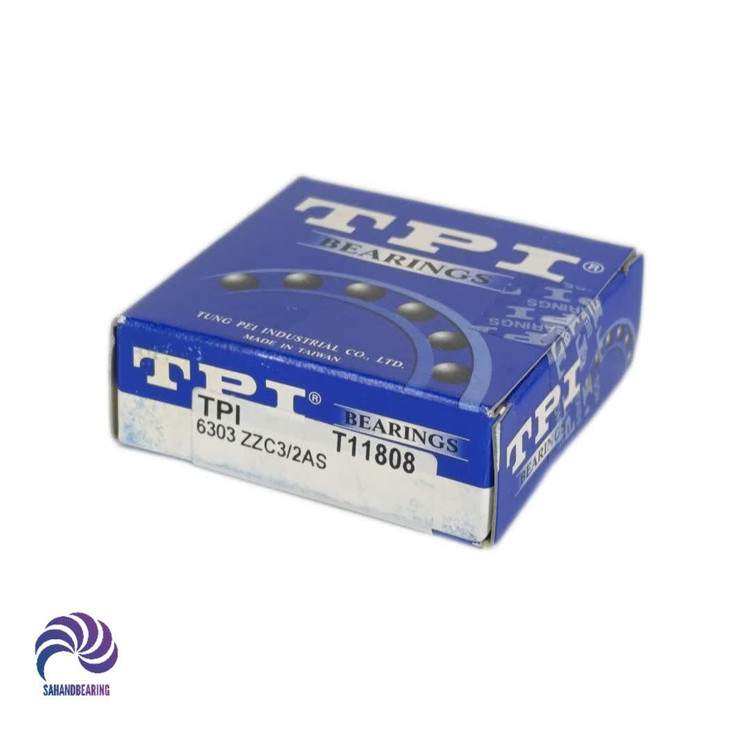 قیمت و خرید بلبرینگ 6303 واشرفلزی دور بالا برند TPI تایوان اصلی