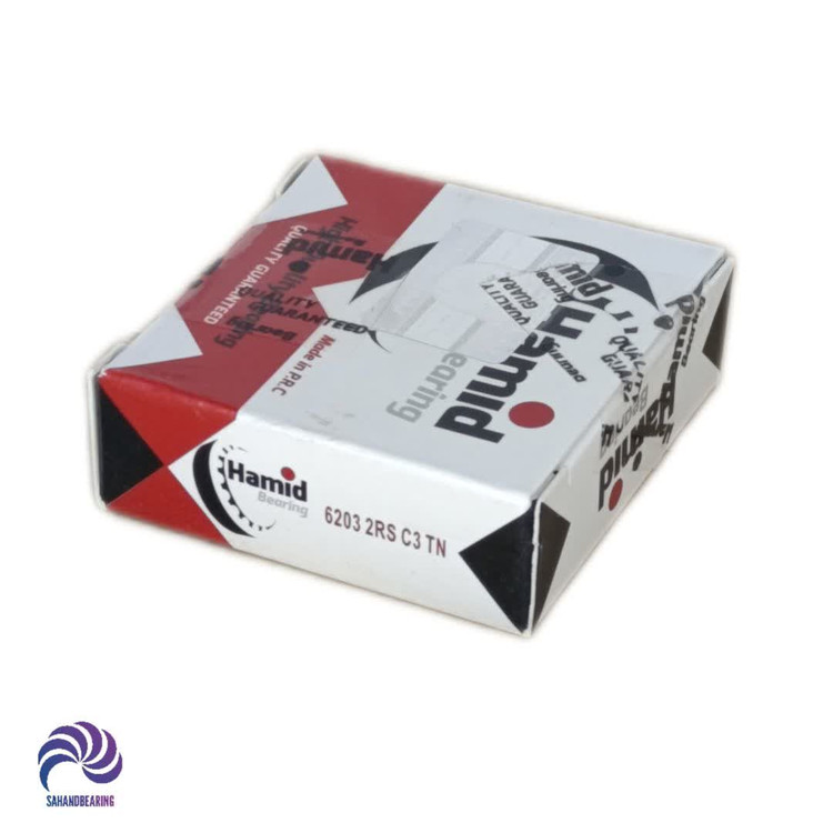 قیمت و خرید بلبرینگ 6203 2RS دور بالا سبد فیبر برند حمید | سهند بلبرینگ