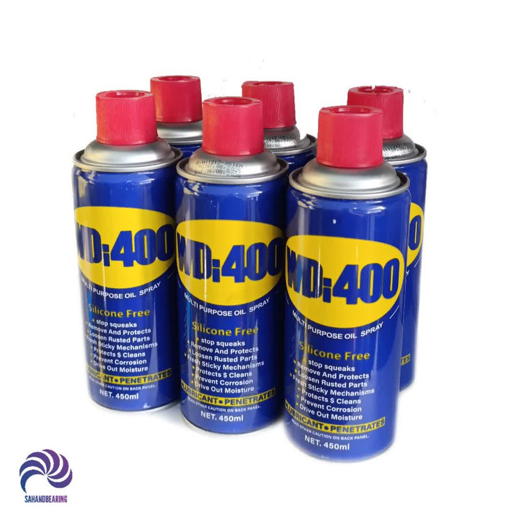 قیمت و خرید اسپری روان کننده WD-40 حجم 450 میلی لیتر 6 عددی | سهند بلبرینگ