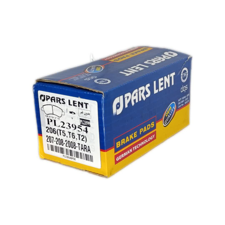 قیمت و خرید لنت ترمز جلو پژو 207 مدل 1389-1392 کد PL 23954 برند پارس لنت