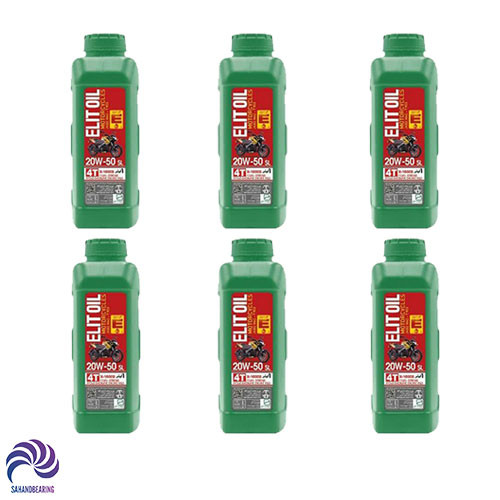 قیمت و خرید روغن موتورسیکلت الیت 20W50 SL حجم 1 لیتر دست 6 عددی | سهند بلبرینگ