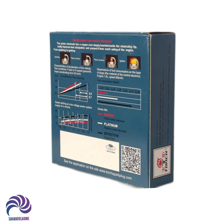 شمع خودرو پراید یورو 4 پایه بلند برند TORCH کد LDK7RTC دست چهار عددی