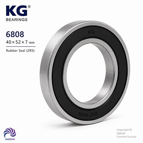 قیمت و خرید بلبرینگ 6808 واشر لاستیکی برند KG